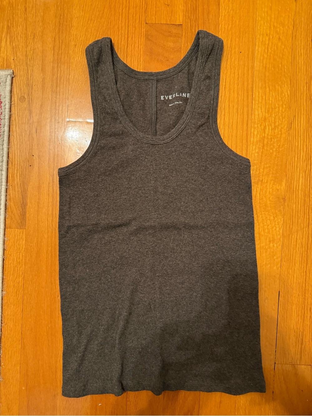 Everlane Women's Charcoal Ribbed Tank